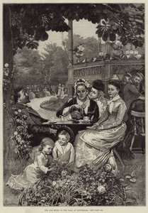 Tè e musica nel parco a Rotterdam da Alfred Edward Emslie
